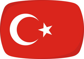 Obraz premium turkey flag button