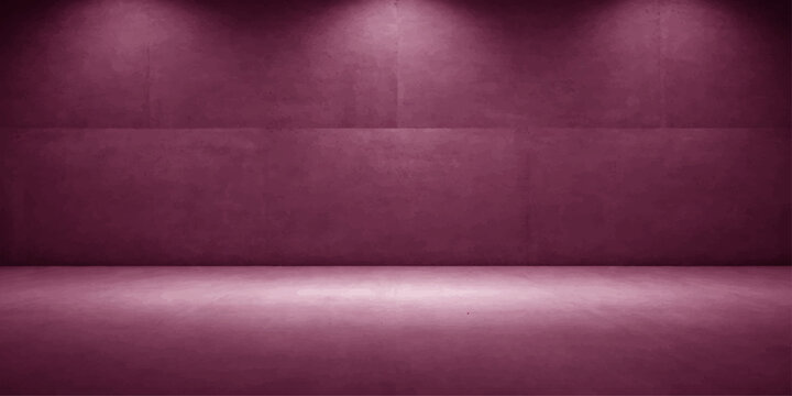 A luxury purple leather sofa with a vintage texture sits in a stylish living room featuring violet wallpaper and 3D interior design elements for a comfortable home