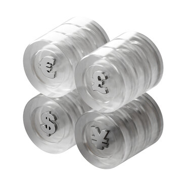 3d icon business and finance coin stack