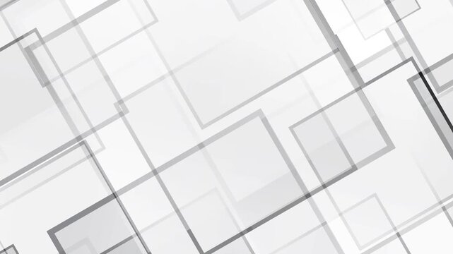 Modern White and Grey Minimalist Square Motion Graphic Background