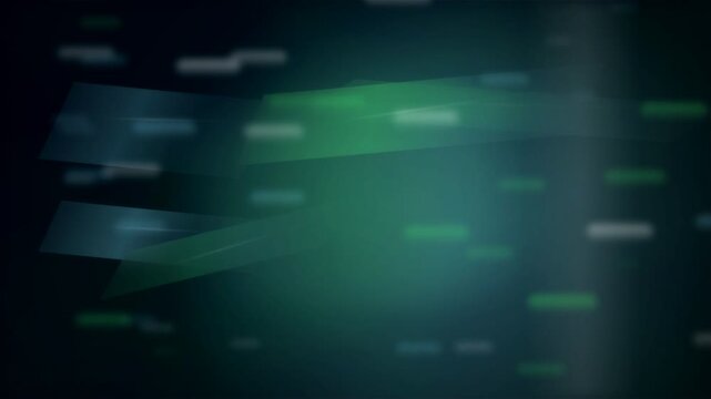 Abstract digital motion graphic with blurred light streaks and geometric shapes