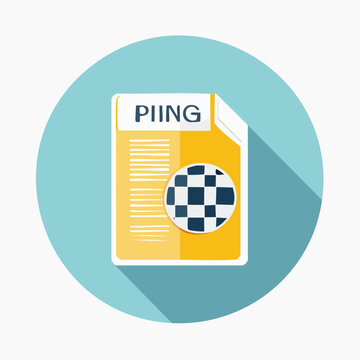 Ping file icon with chess board pattern