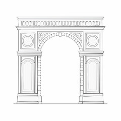 Obraz premium Classical Archway Illustration