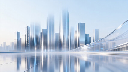 Fototapeta premium Lighting Corridor of Future Cities