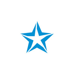 Obraz premium Blue star icon on a white background for design use