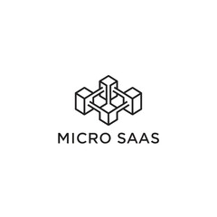 Fototapeta premium Isometric blockchain structure logo design for micro saas software development firm.