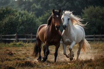 Fototapeta premium horse on the meadow