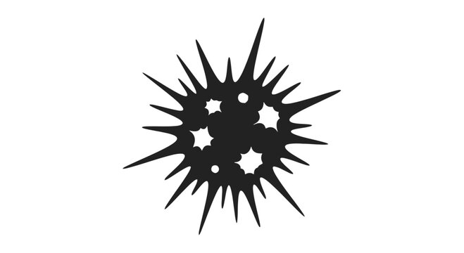 Black Metal Spiky Virus or Bacteria.
