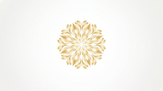 Abstract golden floral design