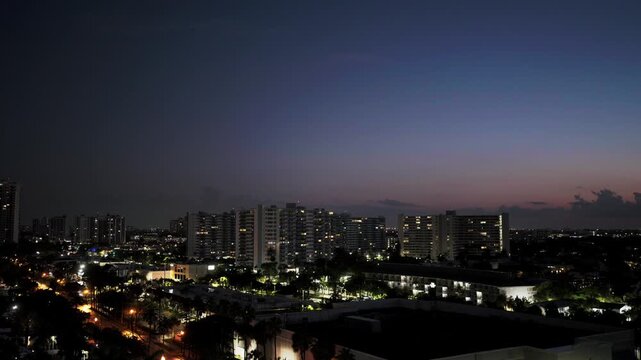 city lights of Fort Lauderdale, Florida 