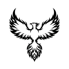 Fototapeta premium Mythical Phoenix Bird Silhouette