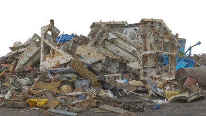 Fototapeta premium 3d rendering scrapyard 