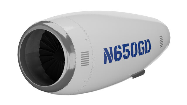 3d rendering gulfstream g650 engine