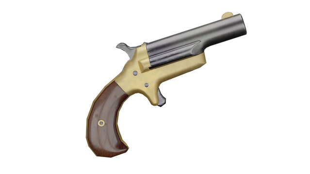 3d rendering derringer pistol