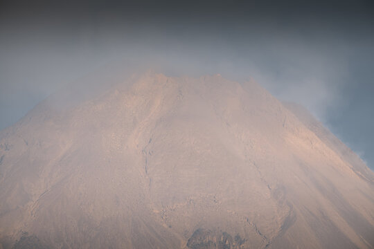 Beautiful view landscape, natural scenery at a tourist attraction called the teras Merapi in Yogyakarta area