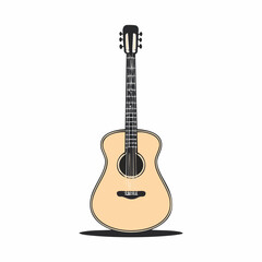 Obraz premium Acoustic Guitar Illustration