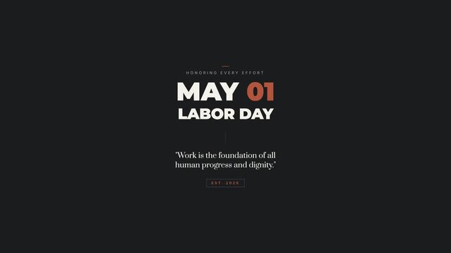 International Labor Day Celebration Motion Animation