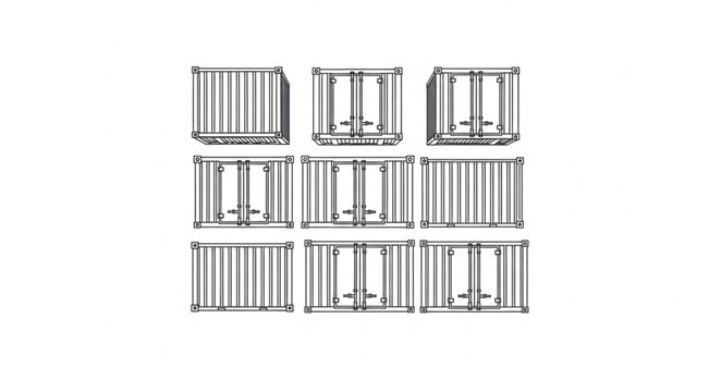 Industrial Metal Tanks Lined Up In A Grid Pattern.