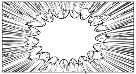 Comic book manga style action burst speech bubble background. © Chasma_Kamalia