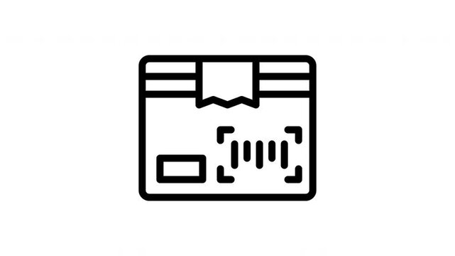 barcode minimalist stroke animation