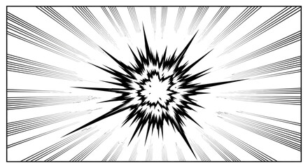 Comic Book Style Impact Explosion Effect Illustration. © Afsana_Barika