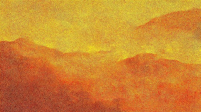 Vibrant textured warm abstract background with smooth yellow and orange gradient, bright yellow tones in upper area blending into rich orange shades, full uniform granular gritty sandy texture