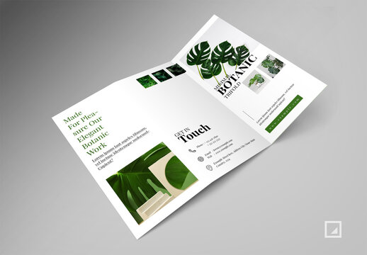 Minimal Botanic Trifold Layout
