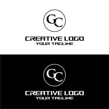 creative letter logo gc design vector