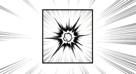 Manga Style Impact Explosion Effect Graphic. © Misha_Naila