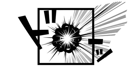Manga sound effect burst graphic for action scenes. © Insyirah_Munawwar