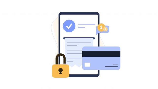 Mobile payment transactions are secure with advanced features for user protection. Suitable for financial technology, cybersecurity, and mobile app concepts.