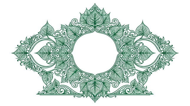 Minimalist Buddha silhouette centered inside a stylized lotus flower illustration.