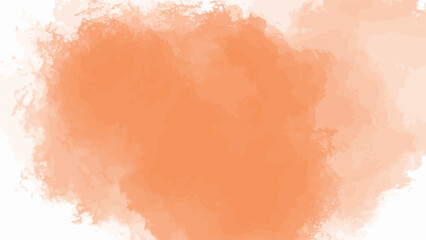 Fototapeta premium Soft orange watercolor paint wash and splatter effect. Abstract hand-painted gradient texture for background.