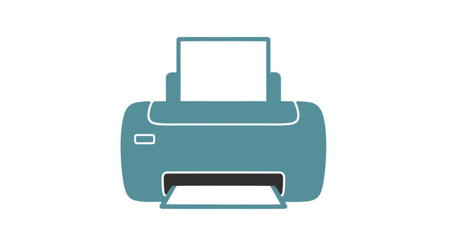Simple Illustration of a Printer Device.