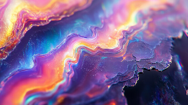 Colorful flowing abstract art - Generative AI