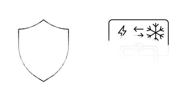 Set of eco friendly line icons showing green energy and sustainability