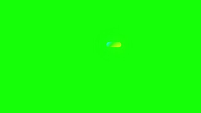 Colorful gradient buttons with 'watch more' text on green background for video content