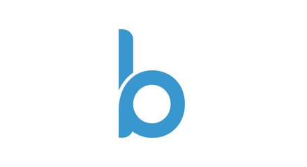 Stylized lowercase letter b icon or logo in blue on white background. © Rondo
