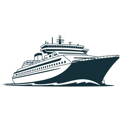 Fototapeta premium cruise ship isolated on white