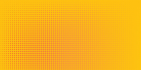 Abstract orange and yellow gradient halftone pattern background with circular dots. Vector Illustration © Jumriyeh
