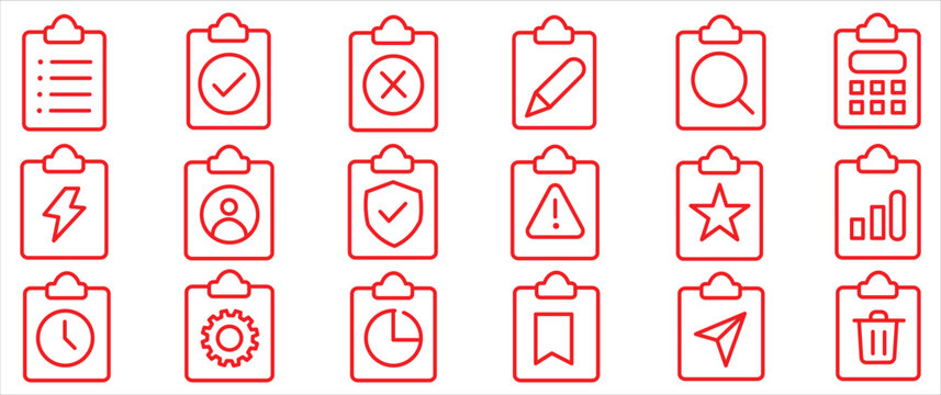 Clipboard icon. Checklist sign symbol for web site and app design.