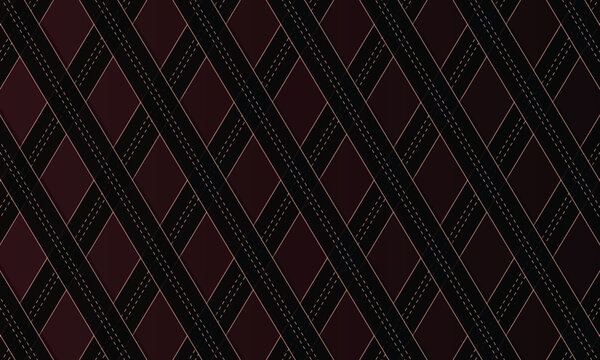 Dark burgundy and black argyle pattern with subtle stitching detail background, texture geometric