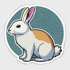 Obraz premium Cute cartoon rabbit illustration