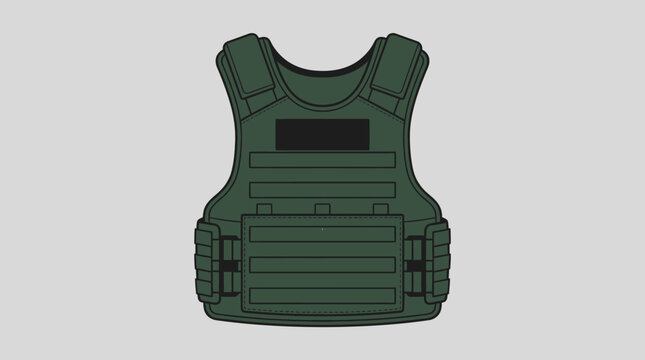 Tactical Body Armor Vest for Military and Security Use.
