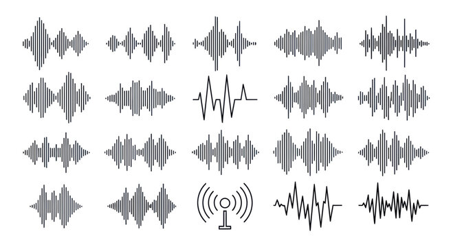 Sound Waveform Collection: Audio Signals and Radio Waves