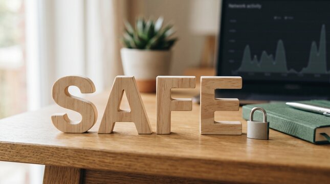 Cybersecurity Data Protection Concept Minimal Style