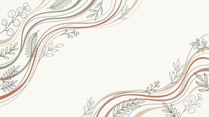 Intricate decorative pattern with flowing lines and botanical flourishes for design projects. © Kyle