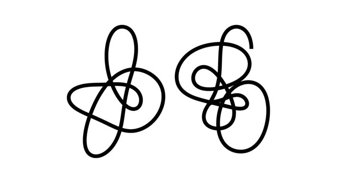 Black scribbles on white background.