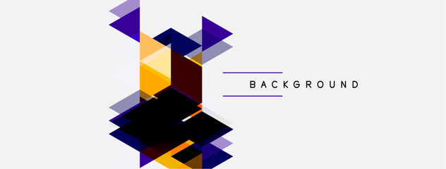 Fototapeta premium Abstract geometric shapes, vibrant colors, modern design. Minimalist composition with text label background. Clean aesthetic, simple presentation.