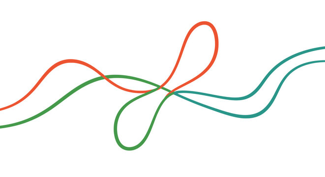 Colorful intertwined wire or cable.